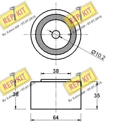 Deflection/Guide Pulley, timing belt