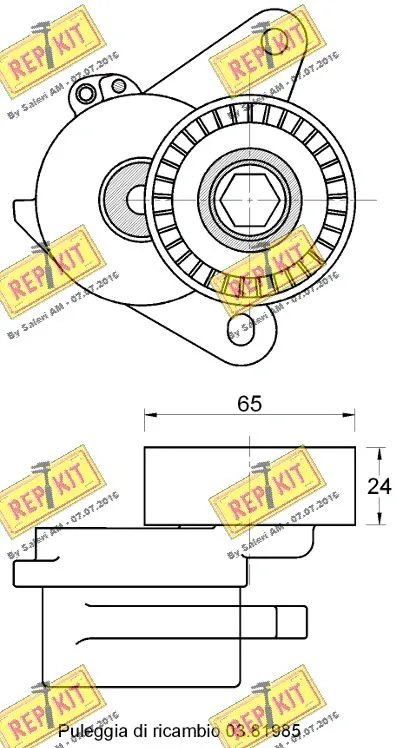 Belt Tensioner, V-ribbed belt