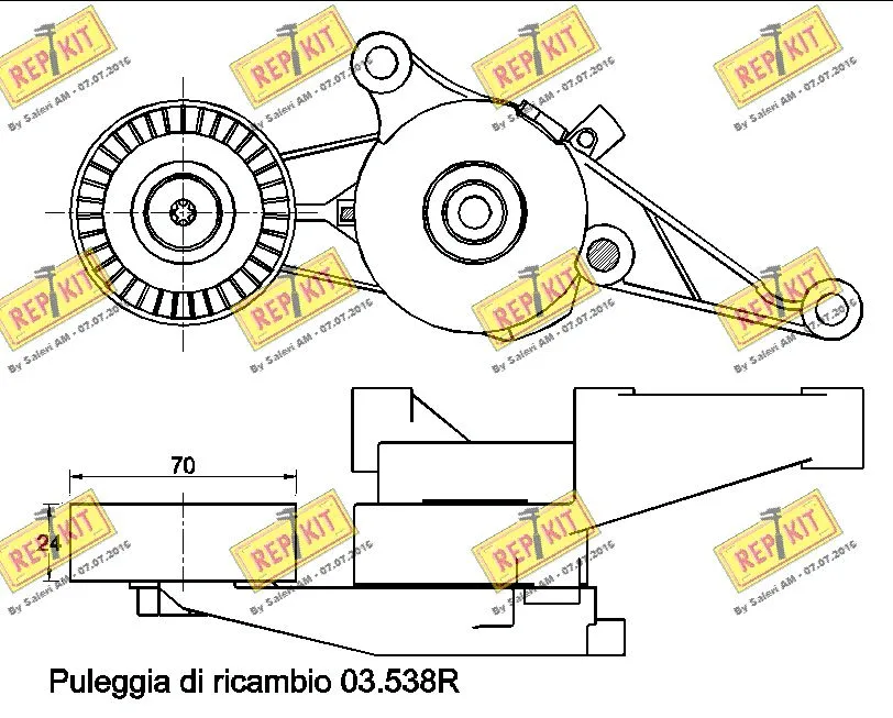 Belt Tensioner, V-ribbed belt