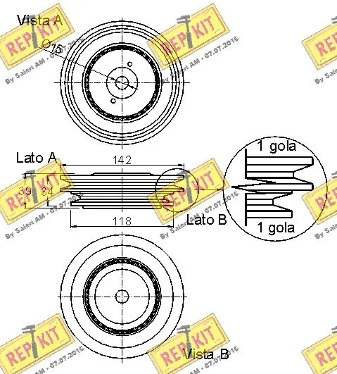 Belt Pulley, crankshaft