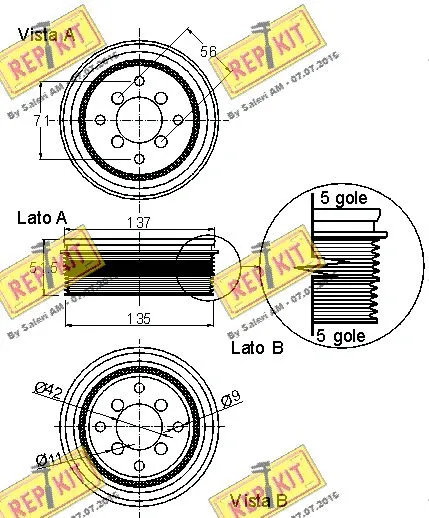 Belt Pulley, crankshaft