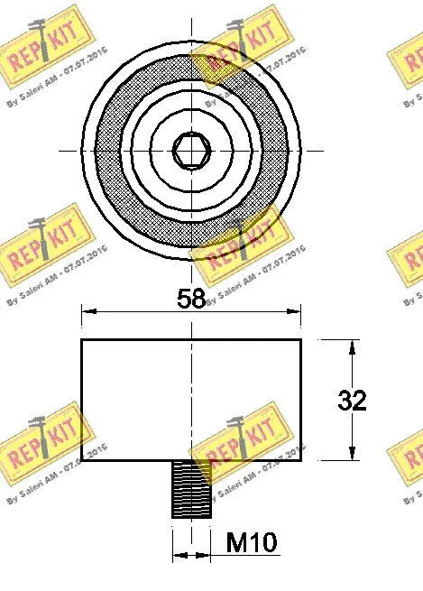Deflection/Guide Pulley, timing belt