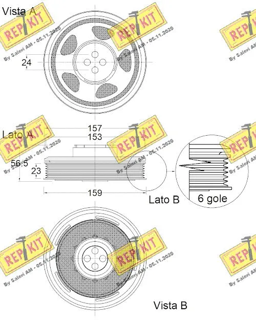 Belt Pulley, crankshaft