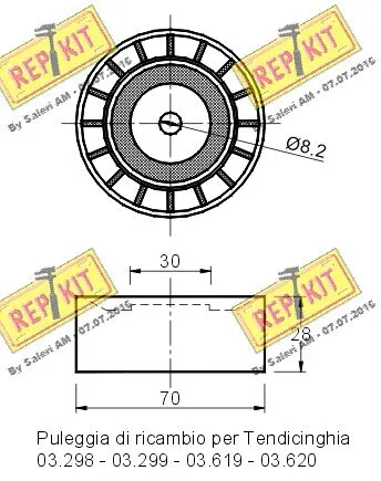 Deflection/Guide Pulley, V-ribbed belt