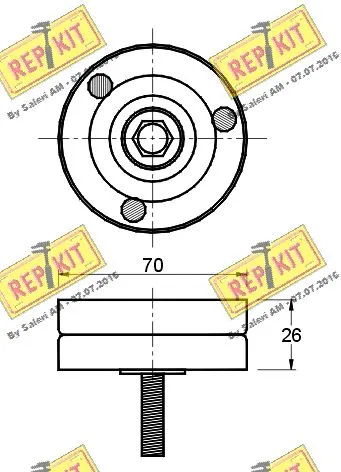 Deflection/Guide Pulley, V-ribbed belt