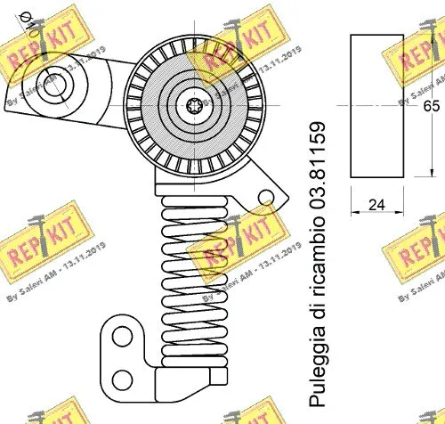 Belt Tensioner, V-ribbed belt