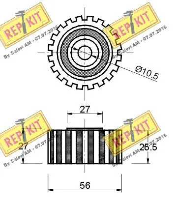 Deflection/Guide Pulley, timing belt