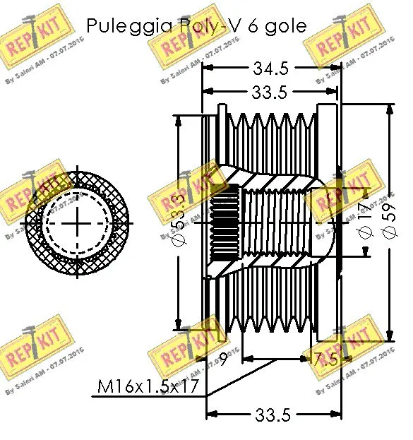 Alternator Freewheel Clutch