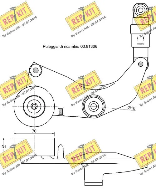 Belt Tensioner, V-ribbed belt
