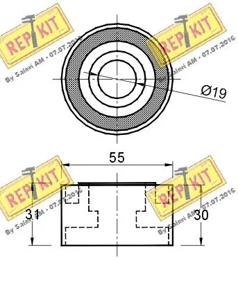 Deflection/Guide Pulley, timing belt