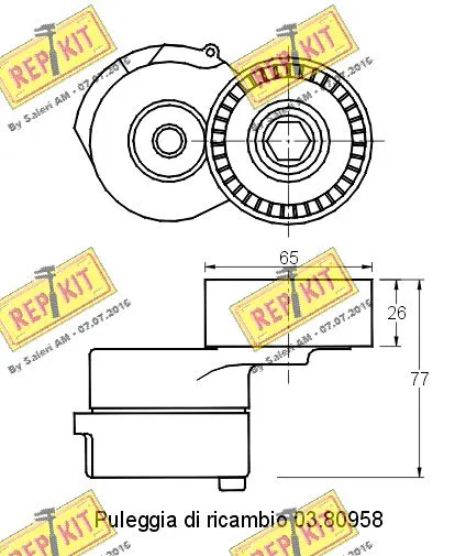 Belt Tensioner, V-ribbed belt