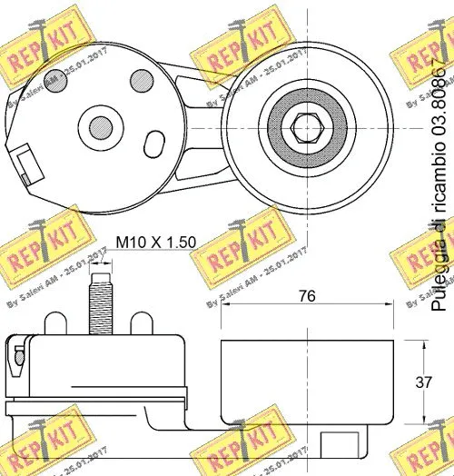 Belt Tensioner, V-ribbed belt
