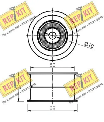 Deflection/Guide Pulley, timing belt