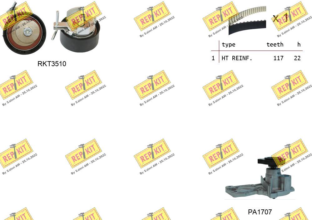 Water Pump & Timing Belt Kit (RKTK1164PA2)