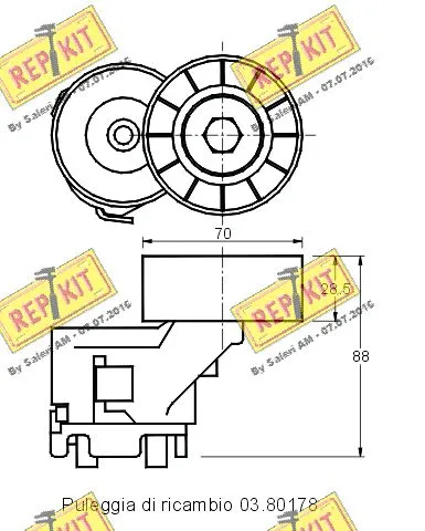 Belt Tensioner, V-ribbed belt