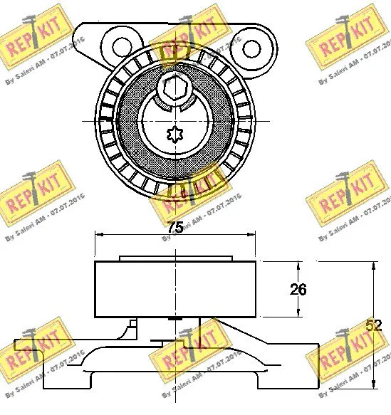 Belt Tensioner, V-ribbed belt