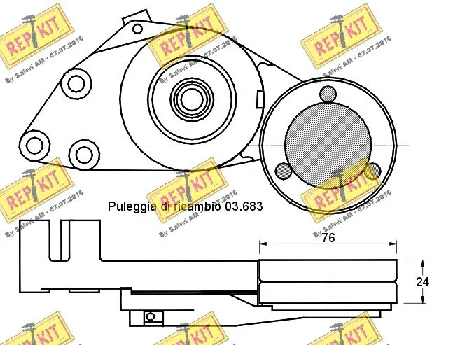 Belt Tensioner, V-ribbed belt