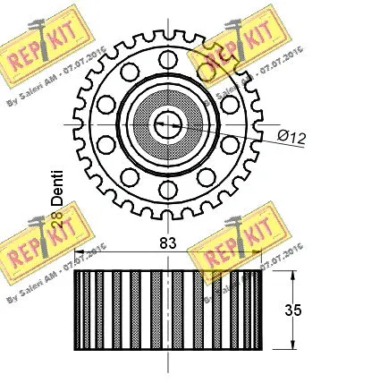 Deflection/Guide Pulley, timing belt