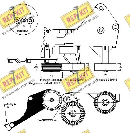 Belt Tensioner, V-ribbed belt