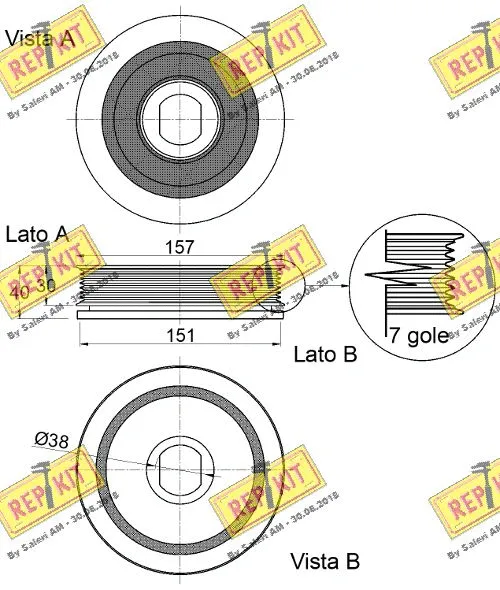 Belt Pulley, crankshaft