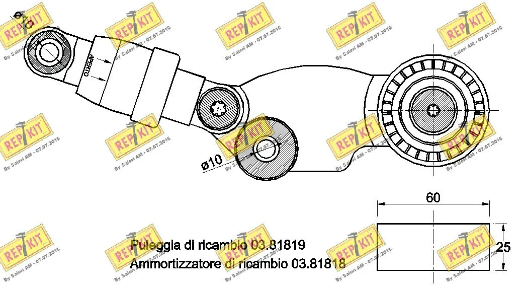 Belt Tensioner, V-ribbed belt