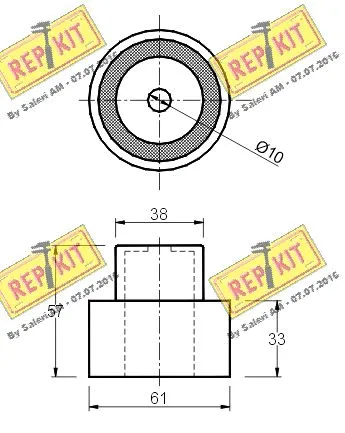 Deflection/Guide Pulley, timing belt