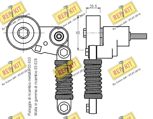 Belt Tensioner, V-ribbed belt