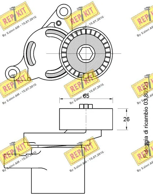 Belt Tensioner, V-ribbed belt