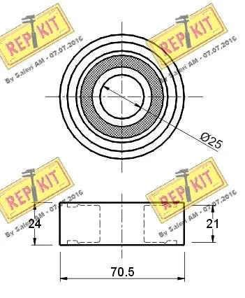 Deflection/Guide Pulley, timing belt