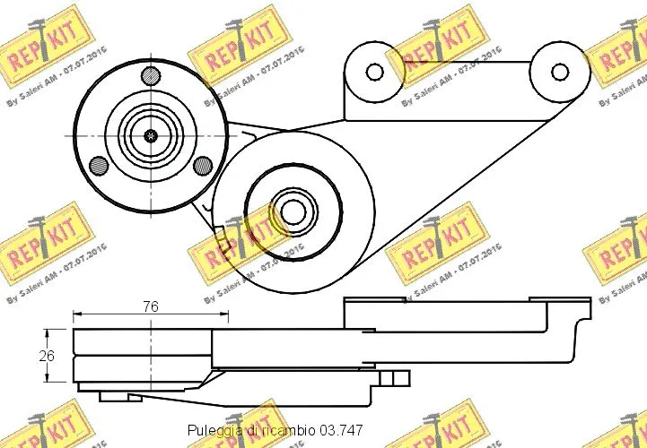 Belt Tensioner, V-ribbed belt