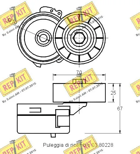 Belt Tensioner, V-ribbed belt