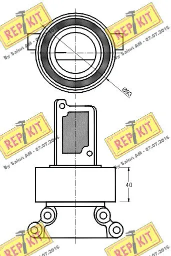Deflection/Guide Pulley, timing belt