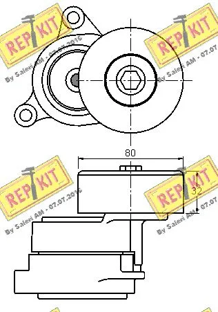 Belt Tensioner, V-ribbed belt