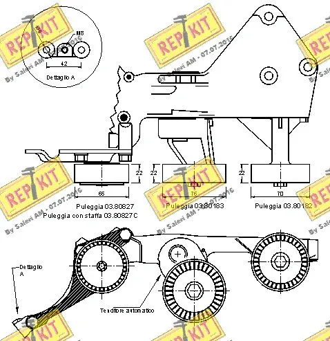 Belt Tensioner, V-ribbed belt