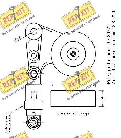 Belt Tensioner, V-ribbed belt