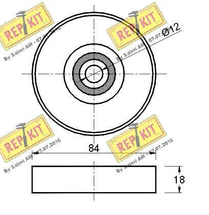 Deflection/Guide Pulley, V-ribbed belt