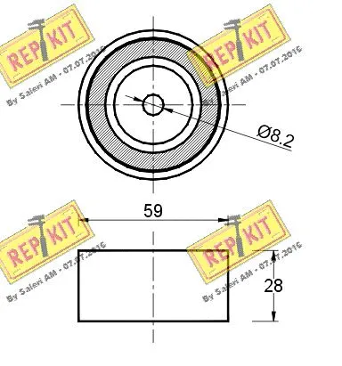Deflection/Guide Pulley, timing belt