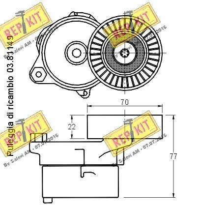 Belt Tensioner, V-ribbed belt