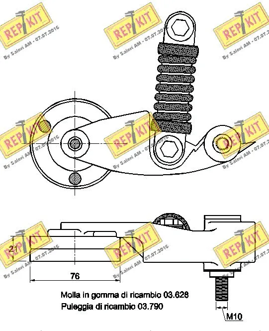 Belt Tensioner, V-ribbed belt