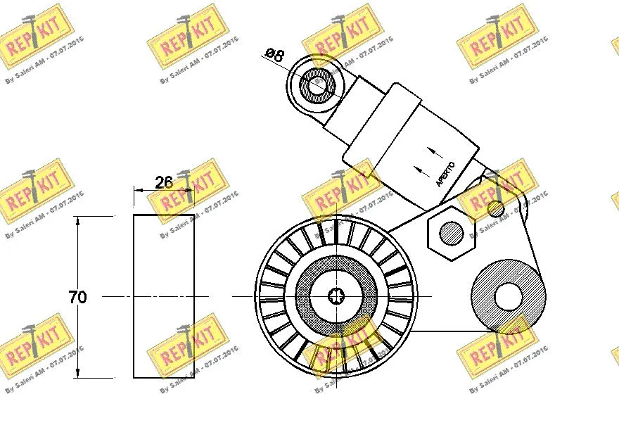 Belt Tensioner, V-ribbed belt