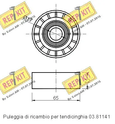 Deflection/Guide Pulley, V-ribbed belt