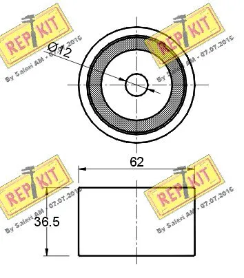 Deflection/Guide Pulley, timing belt