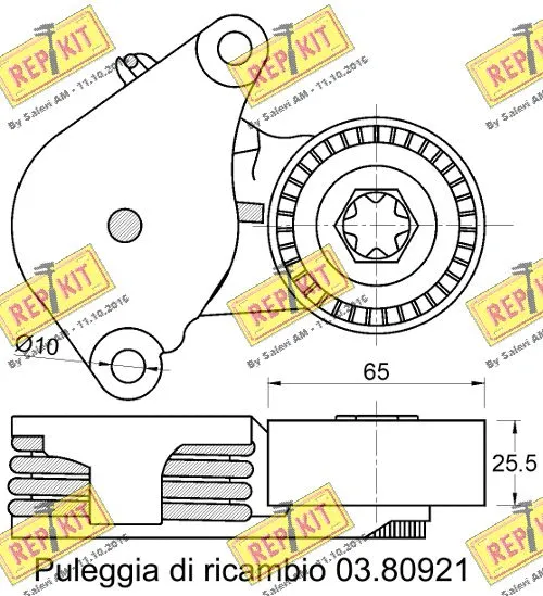 Belt Tensioner, V-ribbed belt