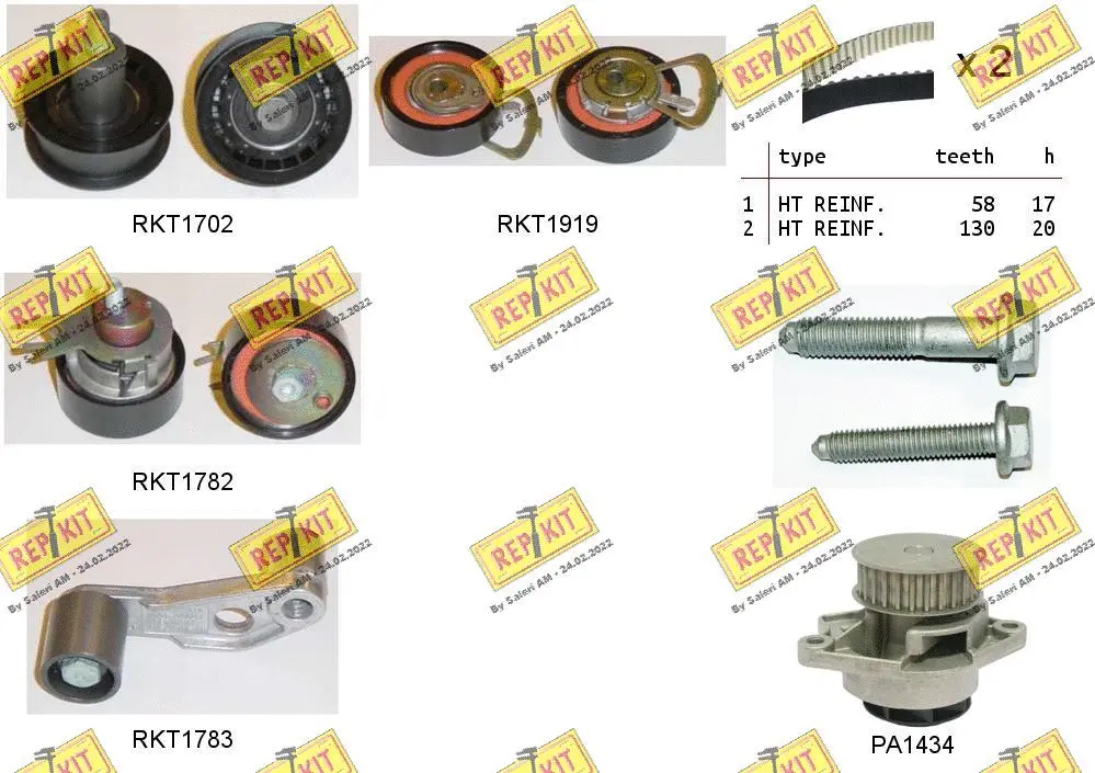 Water Pump & Timing Belt Kit (RKTK0939PA)
