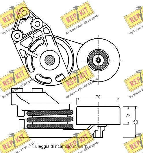 Belt Tensioner, V-ribbed belt
