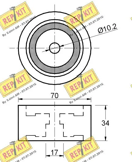 Deflection/Guide Pulley, timing belt