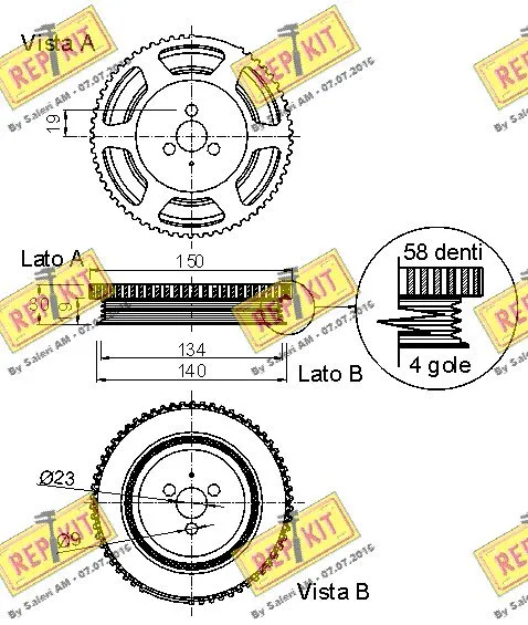 Belt Pulley, crankshaft
