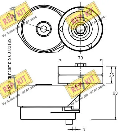 Belt Tensioner, V-ribbed belt