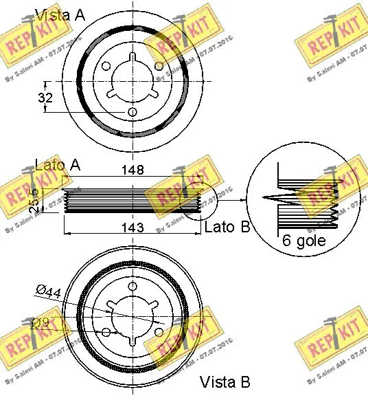 Belt Pulley, crankshaft