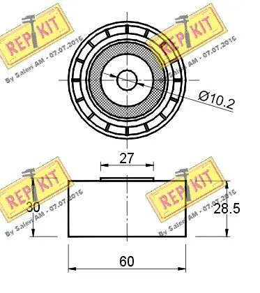 Deflection/Guide Pulley, timing belt